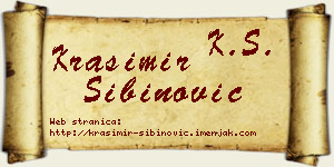 Krasimir Sibinović vizit kartica